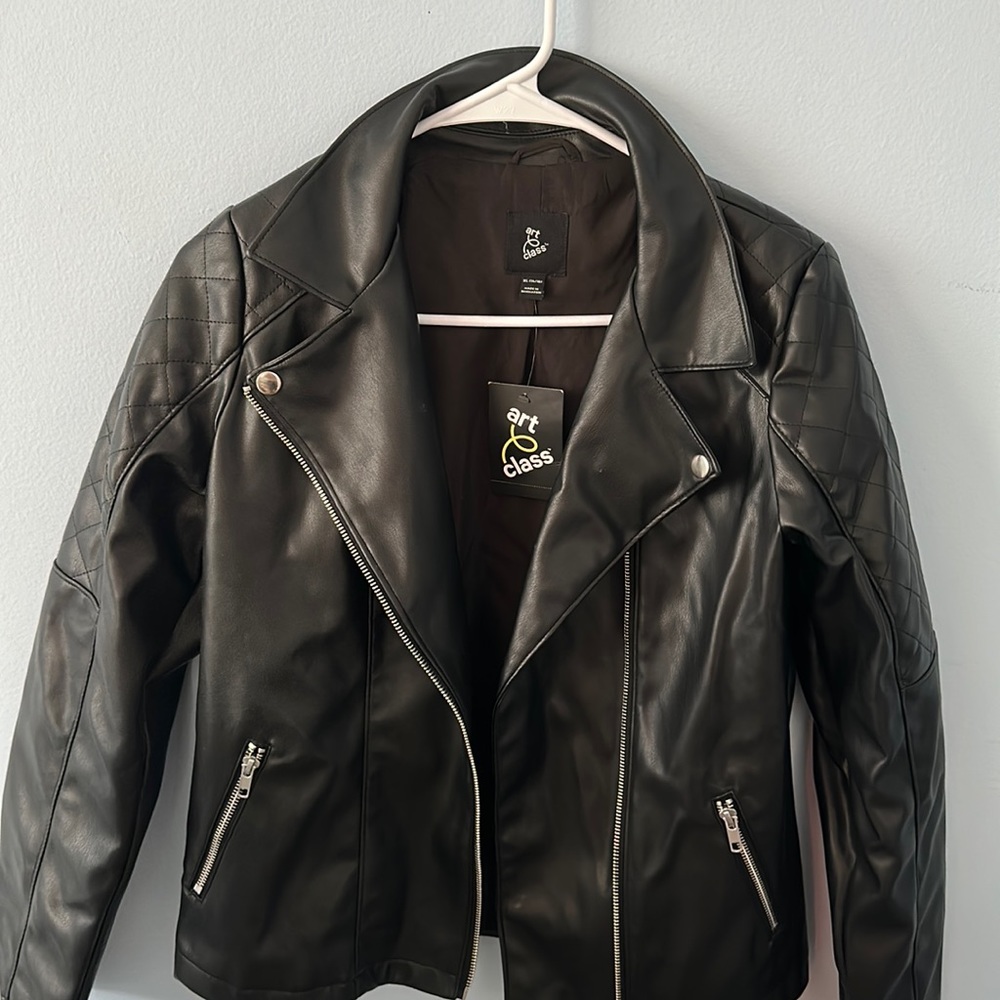 Leather Jacket, New with Tag, Girls XL 14/16